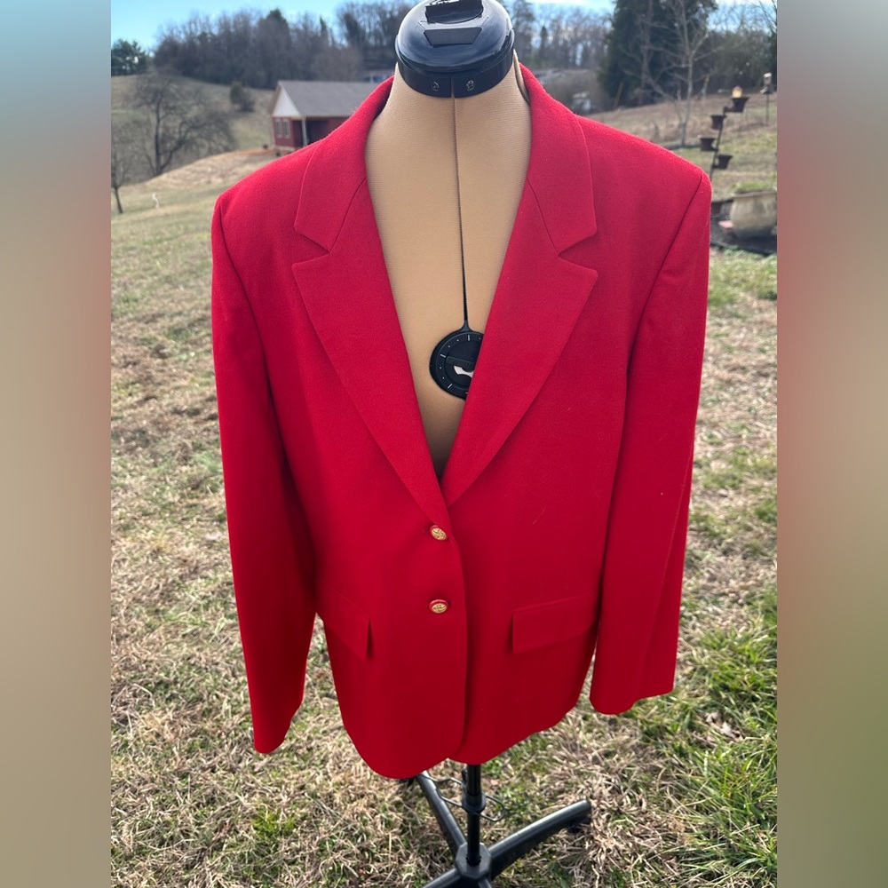 Vintage Pendleton Wool red blazer. Size 14. Vintage wool blazer - Picture 4 of 6